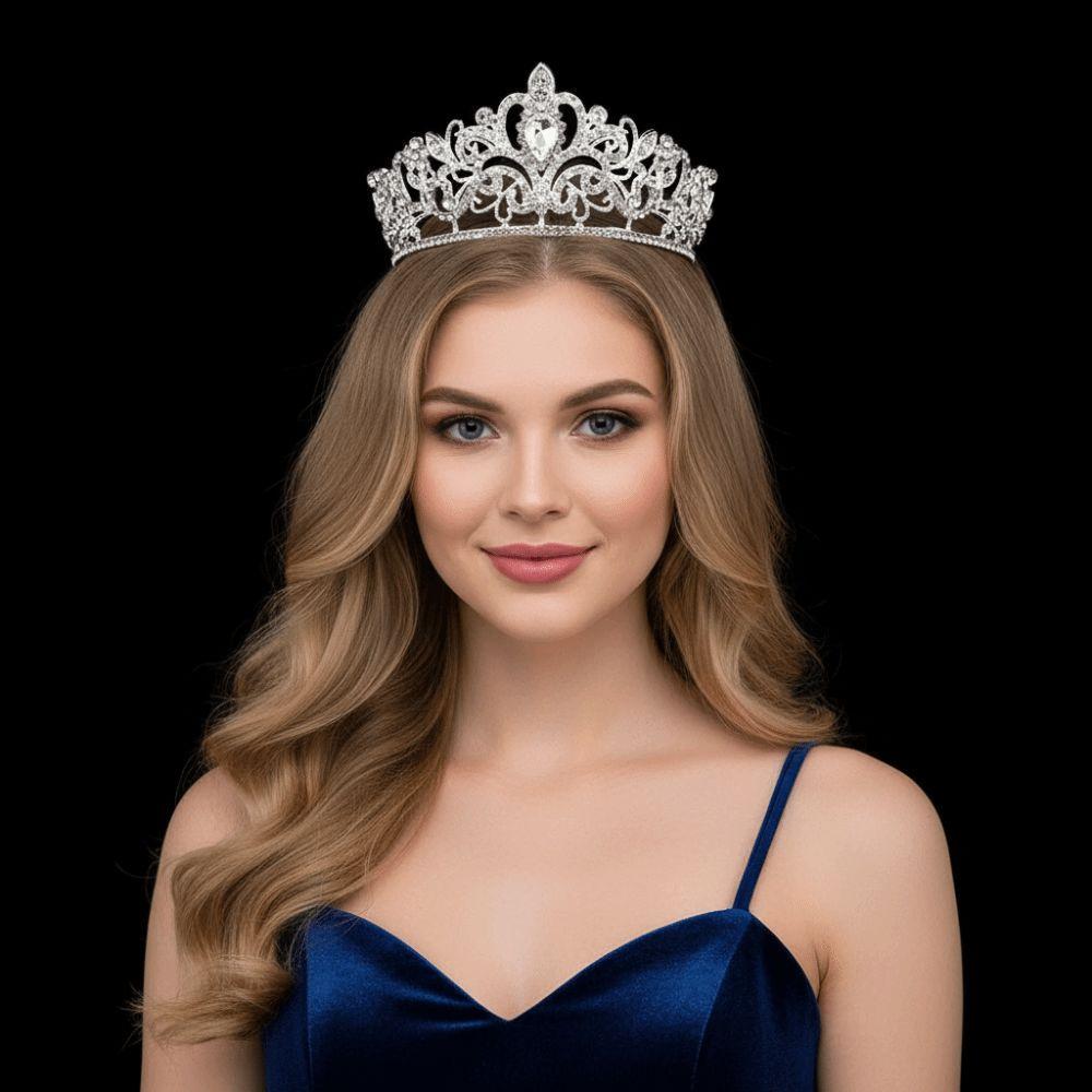 Shiny Queen Tiara Crown Vintage Ancient Greece Tiara Baroque Crown  Hair Jewelry Accessories
