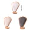 Elegant Goat Horn Shaped Jewelry Holder Rubberwood Crafted Jewelry Stand with Unique Goat Horn Layers for Jewelry Stores