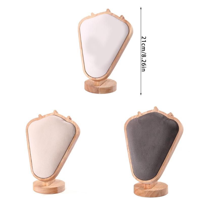 Elegant Goat Horn Shaped Jewelry Holder Rubberwood Crafted Jewelry Stand with Unique Goat Horn Layers for Jewelry Stores
