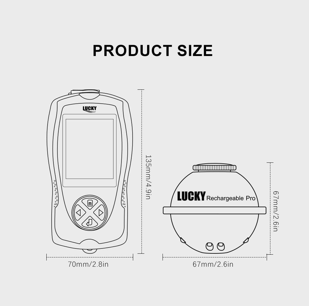 LUCKY Wireless Color Sonar Fish Finder - HD Underwater Visual Display