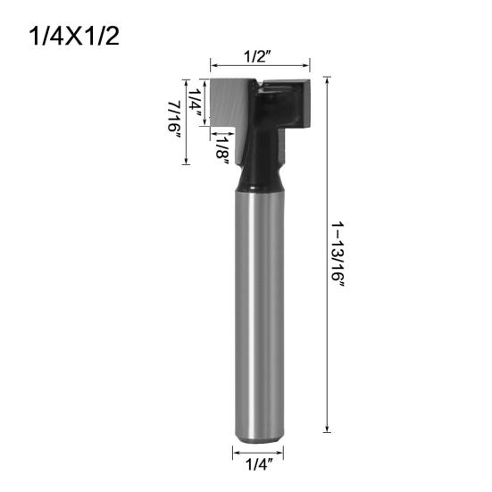1/3Pcs 5/16 3/8 1/2 T-Slot Keyhole Cutter Router Bit Woodworking Milling Tool