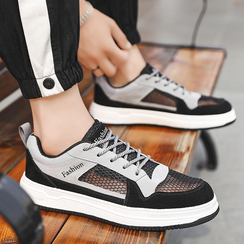 Модные мужские новые стильные уличные удобные легкие дышащие летние повседневные — фото 4