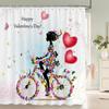 Flower Butterfly Girl Shower Curtain Waterproof Bathroom Lovely Woman Fairy Shower Curtain Polyester Cloth Home Decor Hook