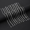 12Pcs/Set Stainless Steel Cuban Bracelets in Hip-hop Style, Suitable for Men and Women,Perfect for Daily Wear and Gift Giving