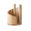 Large Capacity Wooden Paper Towel Holder Countertop Design Ornament Storage Freestanding Paper Roll Holder Freestanding Base