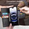 iPhone 17 Pro Max Anti-Theft Magnetic Flip Wallet Case with Card Slot and Stand