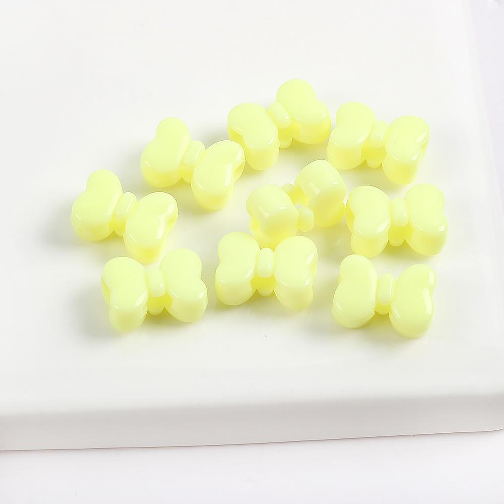 

Акриловые бусины-бантики с большим отверстием, перфорированные бусины-бантики с большим отверстием, материал для DIY, цепочка для мобильного телефона, аксессуары для волос, ожерелье, бисерные аксессуары 10 pieces