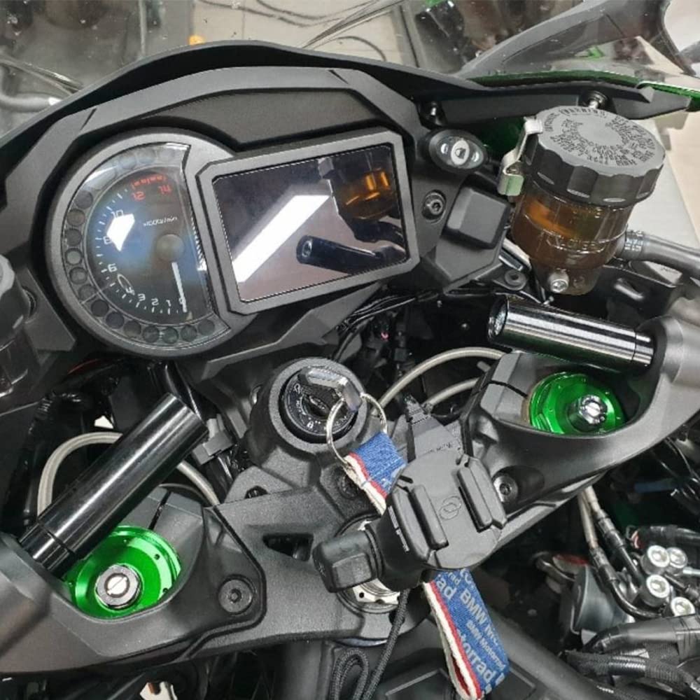 Multi-Rod Holder Clamp for Motorcycle Models Kawasaki NINJA650 NINJA1000 Z1000SX H2-SX GTR1400 (Black)