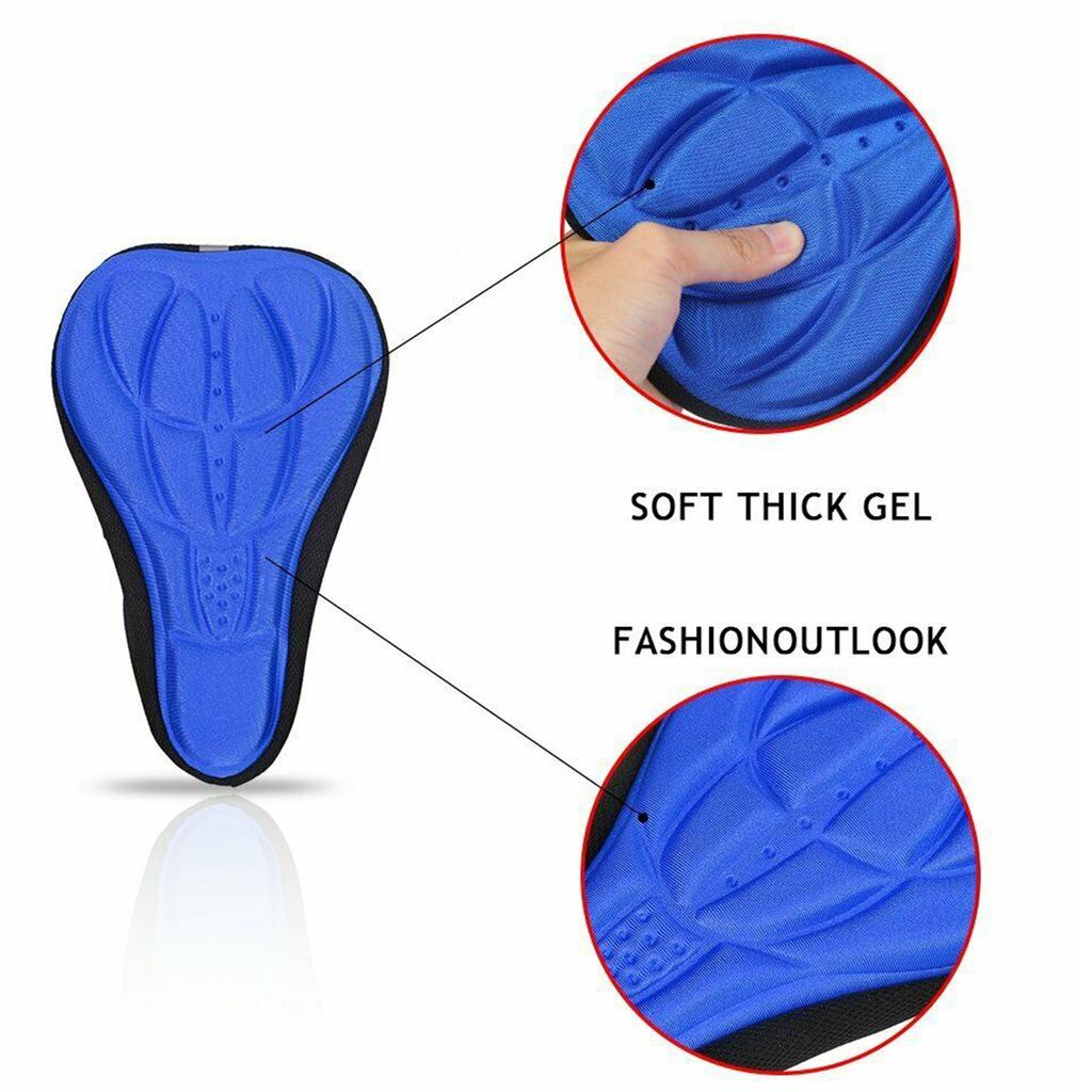 DYNWAVECA Housse de Selle de Vélo Coussin de Siège pour Adulte Antidérapant Universel Confortable pour Vélos de Montagne Route Bleu