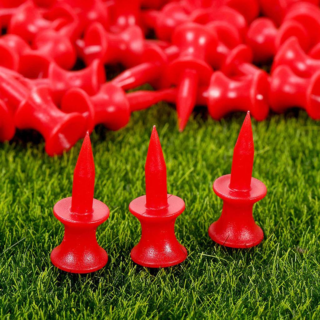 70 Stück Golf Unzerbrechliche Step Down Tees Bunte Plastik Golf Tees Höhenkontrolle Castle Tee für Golftrainingsteil