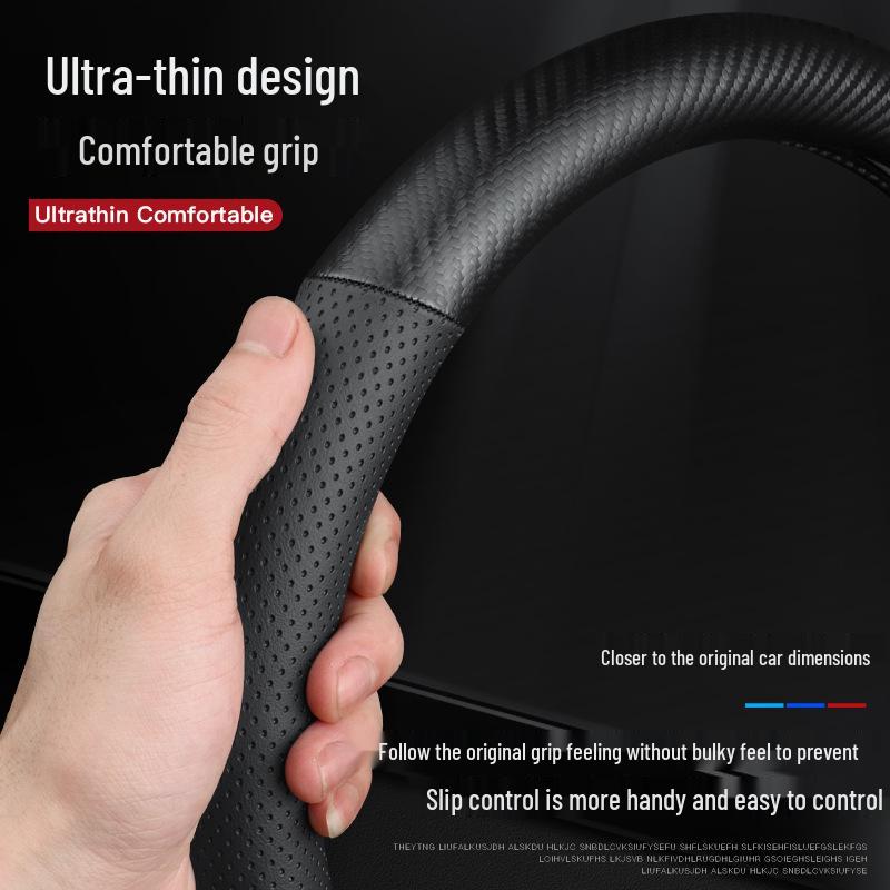 Ultra-Thin Genuine Leather & Suede Steering Wheel Cover for Hongqi H5/H7/H9/HS5/HS7/E-HS9