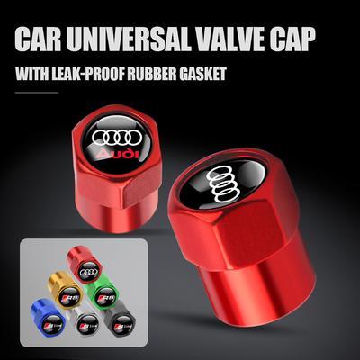 For 8VAluminum Car Tire Valve Caps Auto Truck Motocycle Bike Tyre Wheel Stem Air Valve Dust Cover For Audi S RS A3 8P S3 A4 B8 B7 A6