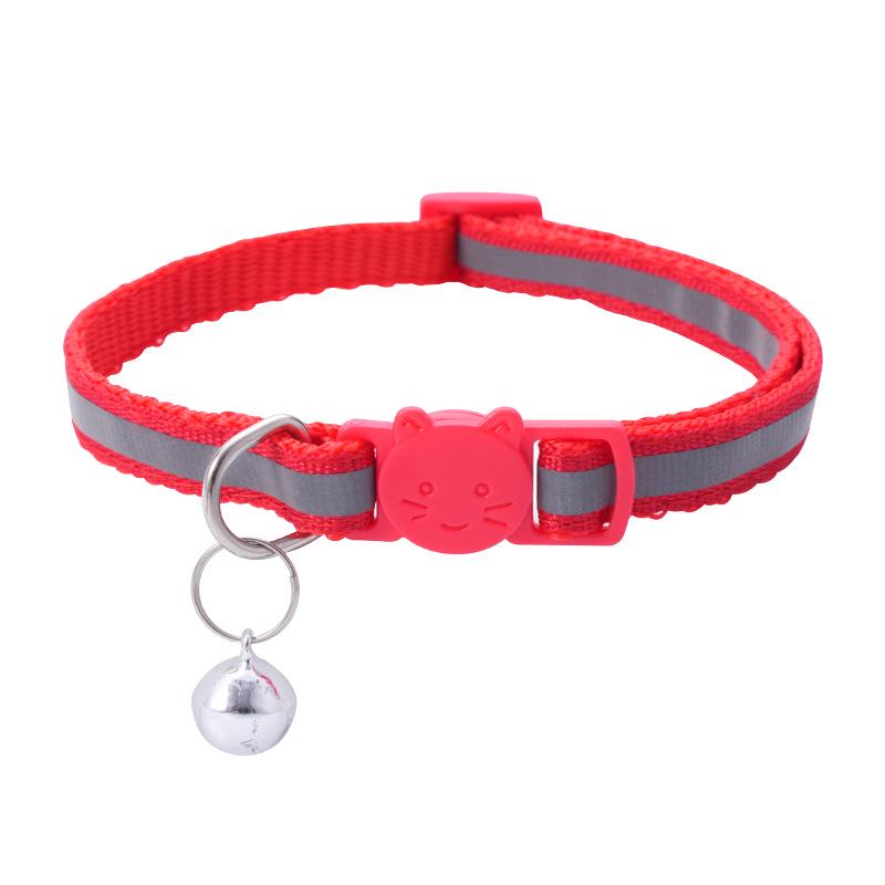 Reflektierendes Katzenhalsband mit Sicherheits-Aufreißverschluss und Glöckchen