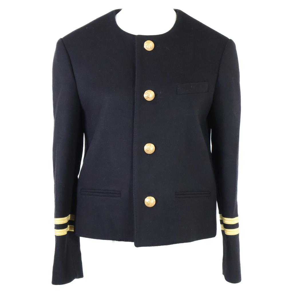 Celine [Good condition/Domestic Regular/22 Year Made] 2V75F6700 Spencer Captain Jacket 100% Cashmere Spencer Captain Jacket 36 blackUsed