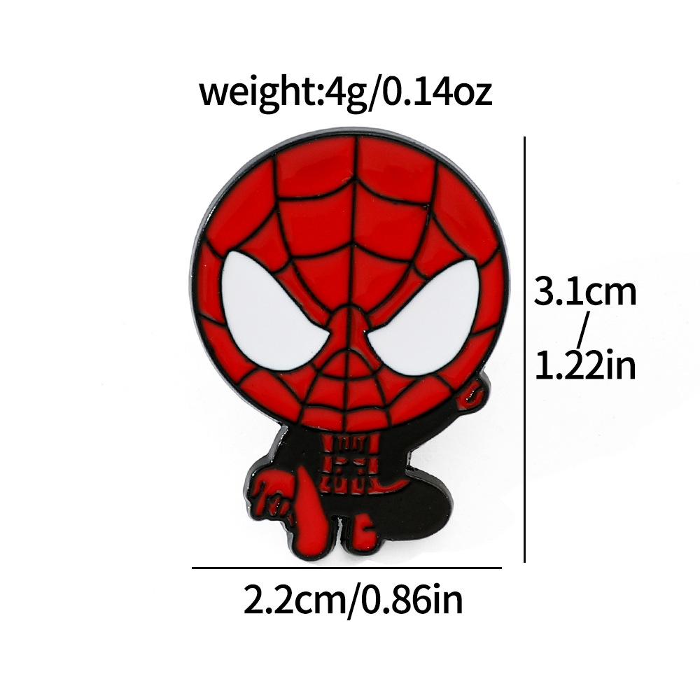 89 Spider-Man Alloy Brooch Marvel Superhero Spider-Man Metal Badge Backpack Jacket Personalized Decoration
