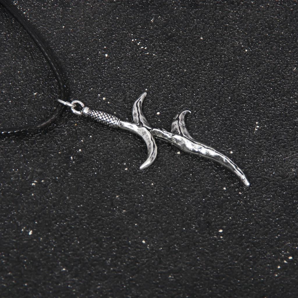 Game Peripherals Melina Black Knife Cosplay Prop Necklace Dark Wind Lrregular Necklace Pendant Choker for Friends Gift Jewelry