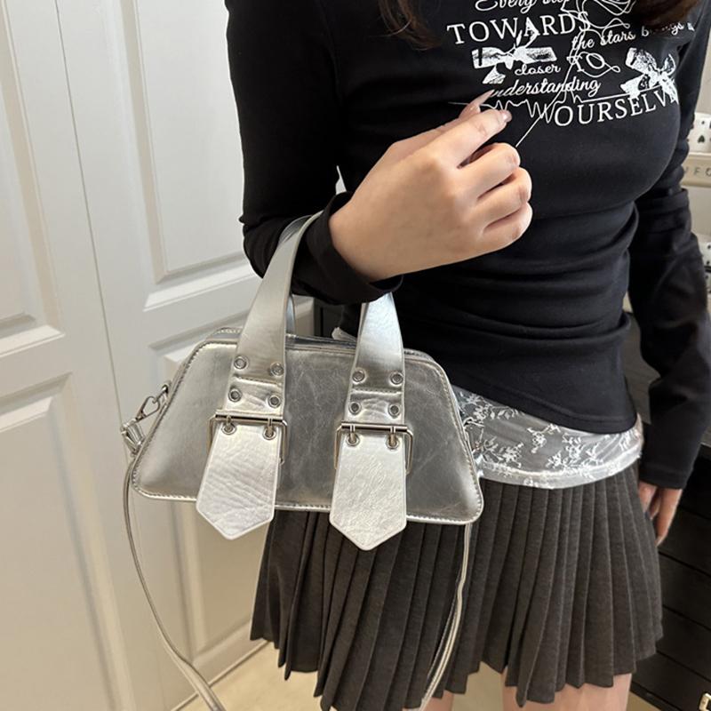 Modedesigner Schnalle Umhängetasche Vintage Luxus Crossbody Tasche Y2k Gothic PU Leder Kleine Geldbörse und Handtasche