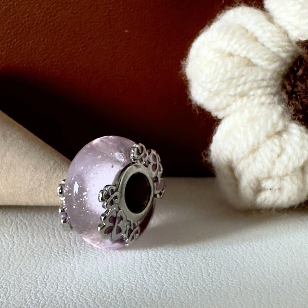 Colorful copper Mini Murano Glass Bead Charms Charm Fits Authentic Bracelets Blue Faceted Murano for Women Necklaces Jewellery