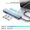 XUNDD XDDC-072 Expansion Dock 7 in 1 Type-C Hub USB-C to PD / USB 3.0 / USB 2.0 / HD / SD / TF Card Reader