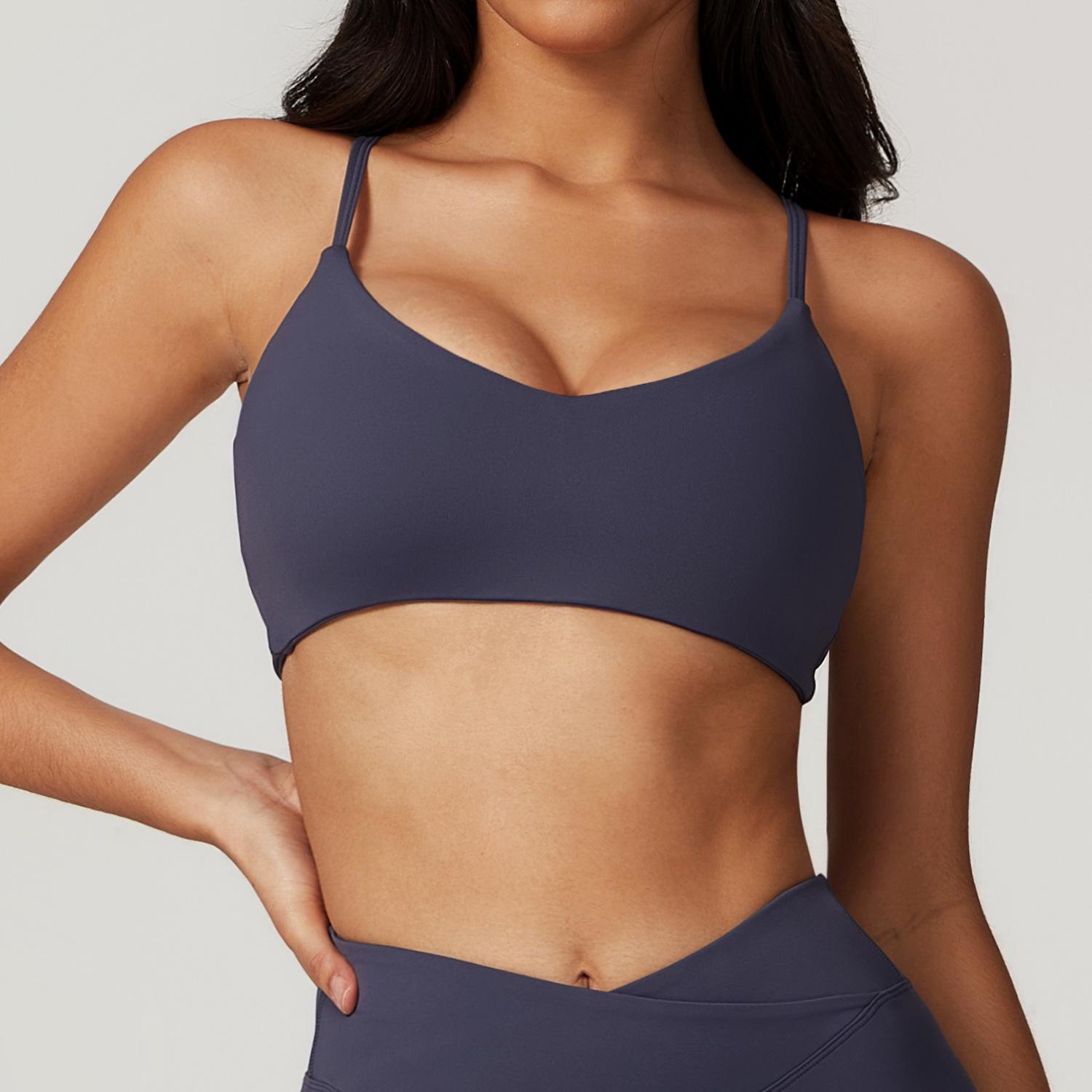 

Eco-Friendly Quick-Dry Yoga Bra with Beautiful Back Design - Ideal for Running & Fitness (Model 8799) XL