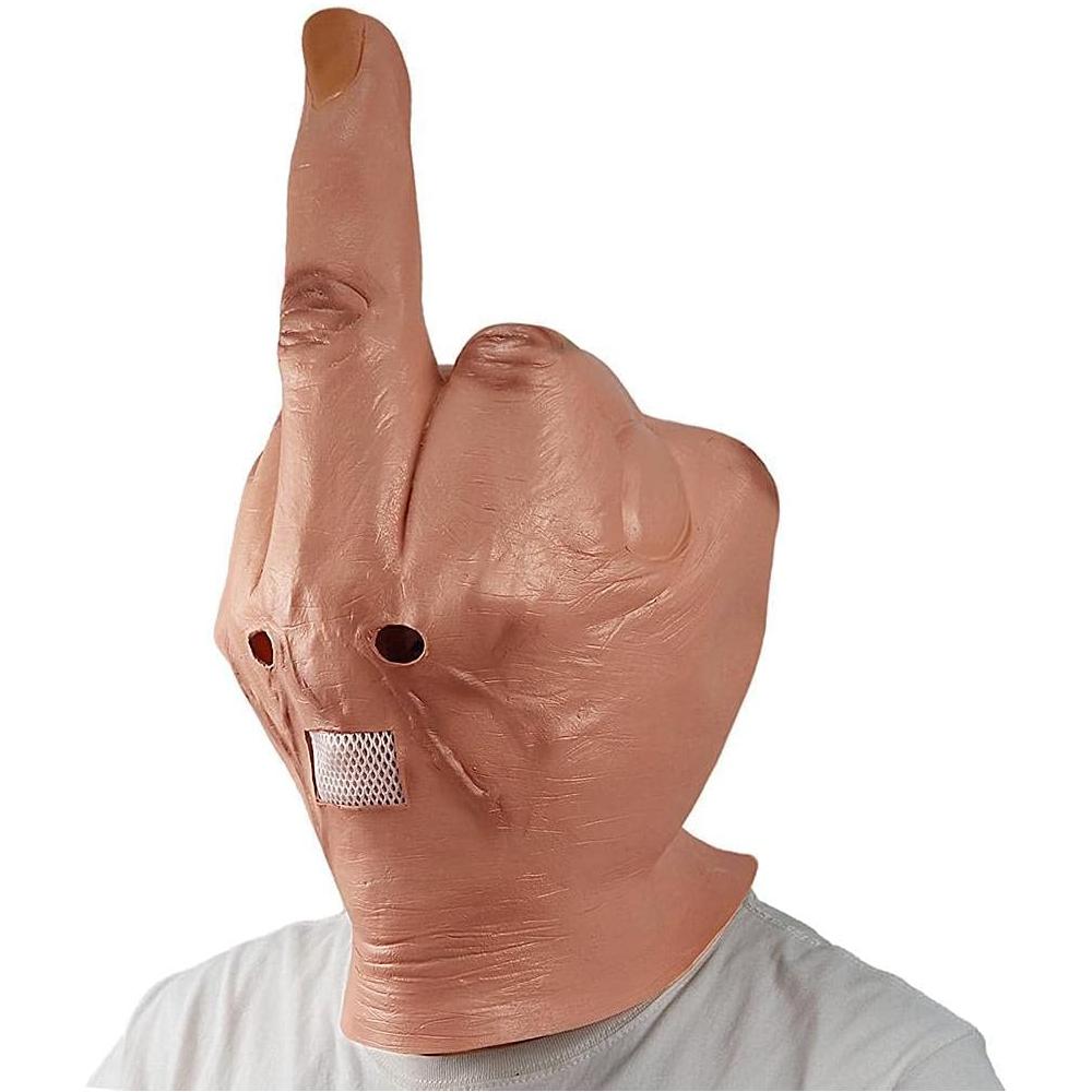 Maska prostředníčku pro kostýmovou párty, cosplay, halloweenskou kostýmovou rekvizitu