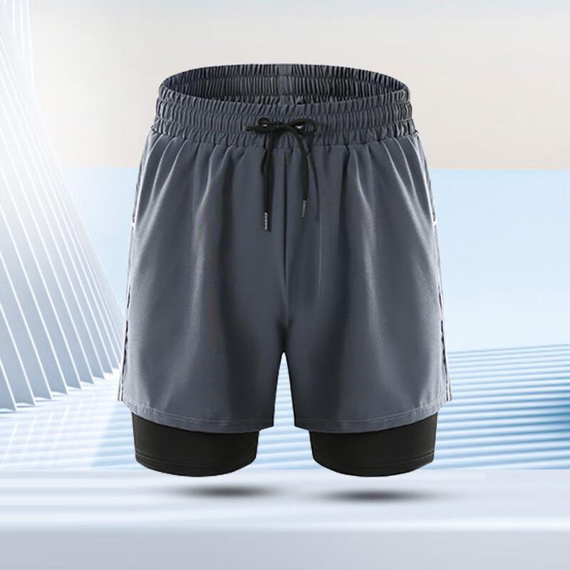 Men s Quick-Dry Double-Layer Loose Swim Trunks 4XL