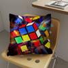 Car Living Room Sofa Cushion Cover Rubik'S Cube Cartoon Pattern Cushion Cover Luxury Home Decoration Pillow Cover