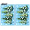 Winter Window Decoration 2Pcs Christmas Snowflake Clings, Green Pine Tree Static Glass Seasonal Home Ornament Stickers, Snow Dots Xmas Decals for Shop