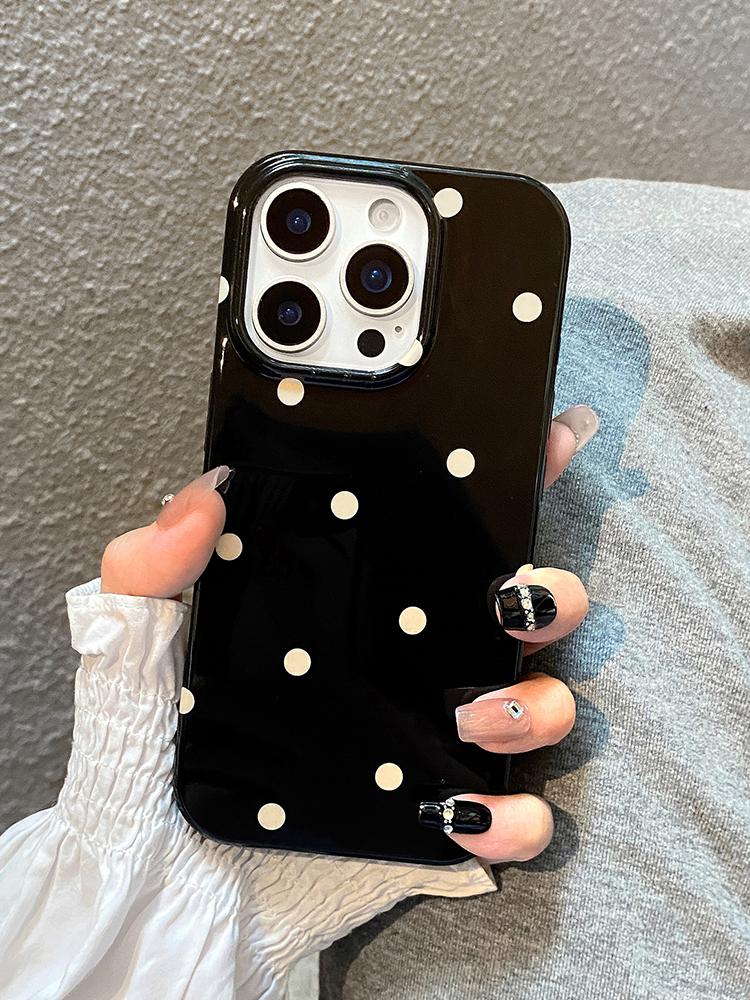 Sterne Beliebter Stil Ins Polka Dot Design Handyhülle Für iPhone 17 Pro Max 16 15 13 14 Glänzend IMD TPU Rückseite