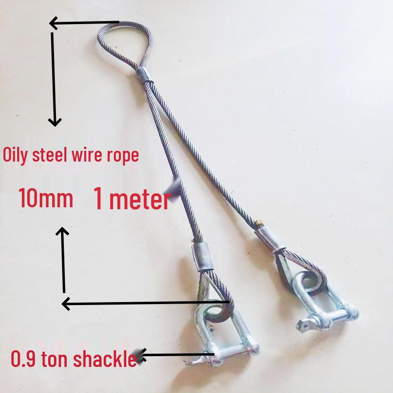 Vinç Bakım Riggingi için Kancalı İki Bacaklı Preslenmiş Tel Halat Sapan