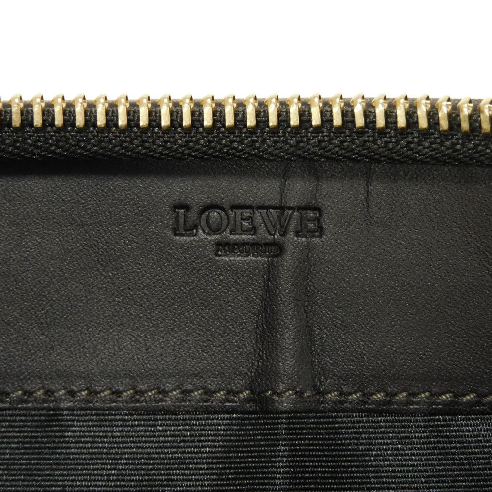 Used 12695 Amazona Zip Around Wallet 113N61.F13 7940 Two-tone Zip Around, Excellent Condition Anagram Suede Beige