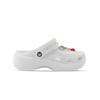 Crocs Classic Platform Clog EVA Glasses Rabbit Cute Versatile Classic Cloud Dok Niche Campus Style Hole Shoes Unisex White