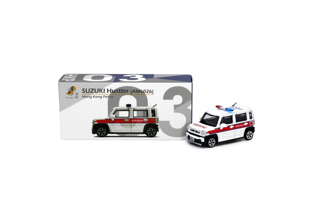 Toy East Tiny City Suzuki Hustler Police Vehicle with Accessories 1/64 (Assembled)