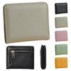 GRHONC Mini Wallet, Slim, Women's, Genuine Leather, Unfoldable, Bifold, Compact, Small Wallet, Cashless, Minimalist (Sage Gray)