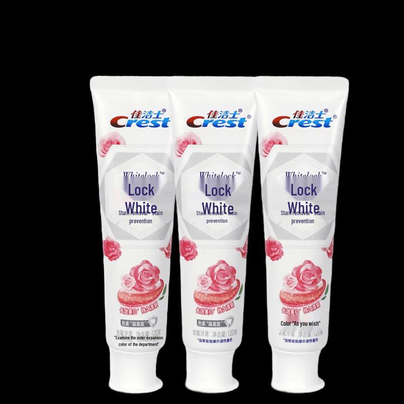 Crest Dual-Color Lock White Rose Toothpaste, 3-Pack