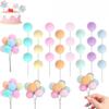 Schaumstoffballförmige Cupcake-Topper und Spieße für Geburtstag, Hochzeit, Jahrestag, Weihnachten, Valentinstag Party-Dekorationszubehör