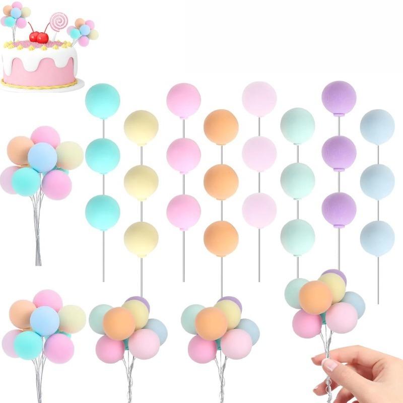 Schaumstoffballförmige Cupcake-Topper und Spieße für Geburtstag, Hochzeit, Jahrestag, Weihnachten, Valentinstag Party-Dekorationszubehör