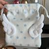 HOT Canvas Angel Wings Stars Makeup Bag INS Drawstring Storage Bag Portable Bundle Pocket Dustproof Storage Bag Organizer Bag