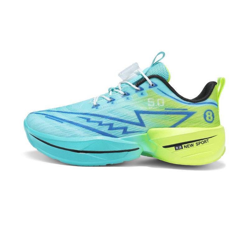 

Teen classmates running shoes rotating button sneakers mesh cloth surface older children thick-soled breathable jogging shoes 35