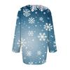 Women's Fashion Casual Seven Sleeve Christmas Printed Round Neck T-Shirt Top