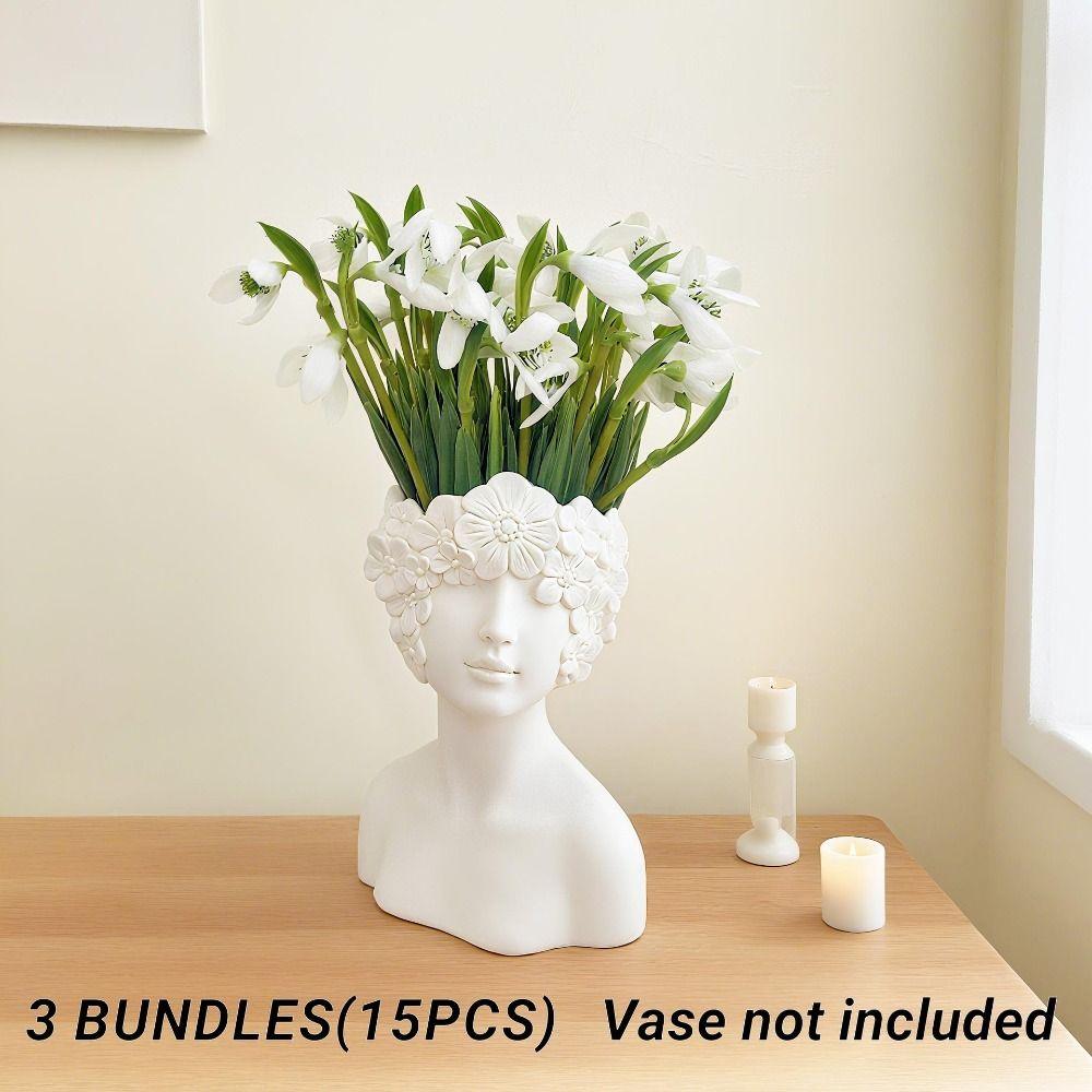 5 Stück/Bund Seidenblütenblätter Simulation Blumenstrauß Simulation Narzissenblüte Heimdekoration