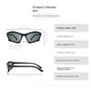 2PCS Sports Sunglasses Women Y2K Trends Punk Sun Glasses Men Retro 2000's Luxury Brand One Piece Special-Shaped