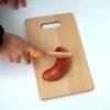 Solid Wood Kids' Kitchen Pretend Play Set - Cutting Board & Knife Toy