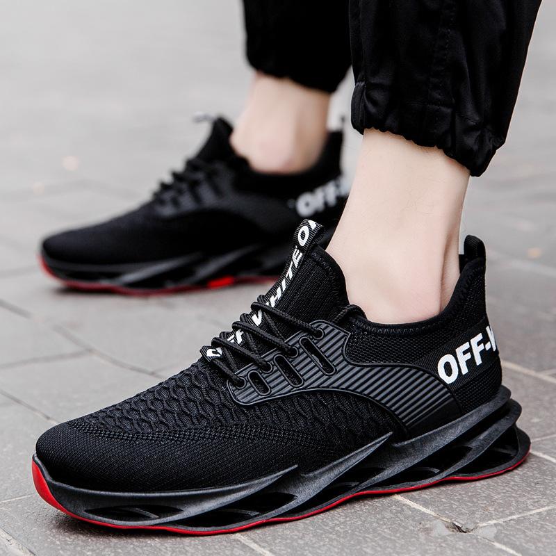 New men's shoes fashion trend breathable flying woven running shoes fashion blade casual sports shoes men