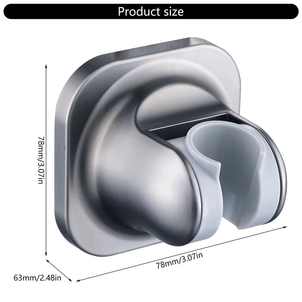 Adjustable Shower Head Holder with Strong Adhesive Not Drill Installation Shower Head Brackets for Bathroom Showers