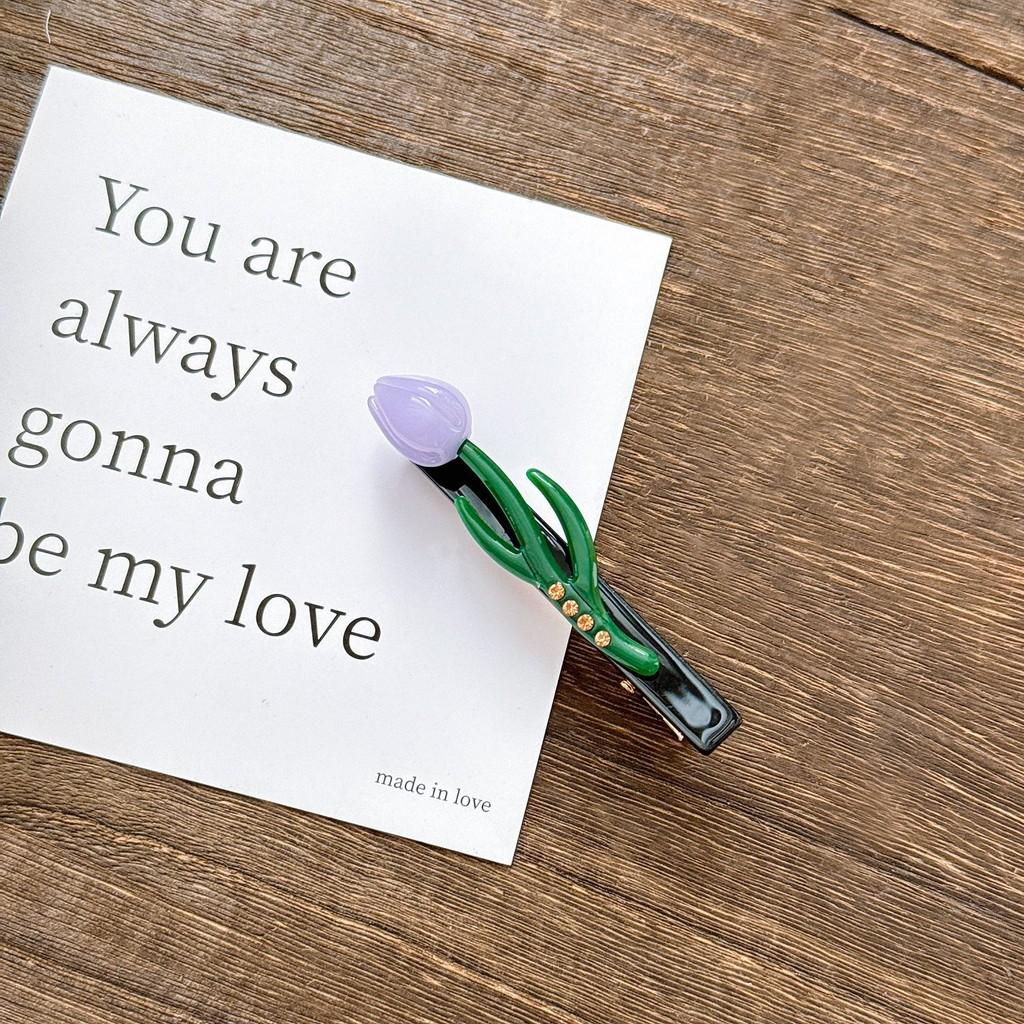 

Assorted Colorful Tulip Hair Clips Made Of Acetate For Trendy Women s Hairstyling Needs Purple 7.2cm