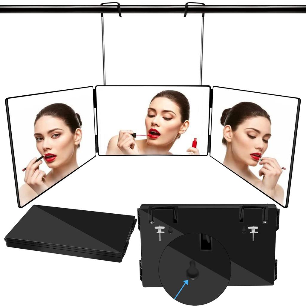 Eastbury height angle visible makeup wide viewing HD mirror visible back of 5x magnification included 3-way mirror, self-cutting, adjustable, 360°