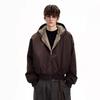 Unisex Retro Hooded Puffer Jacket Winter Warm Thick Cotton Coat Men Women Streetwear Loose Fit