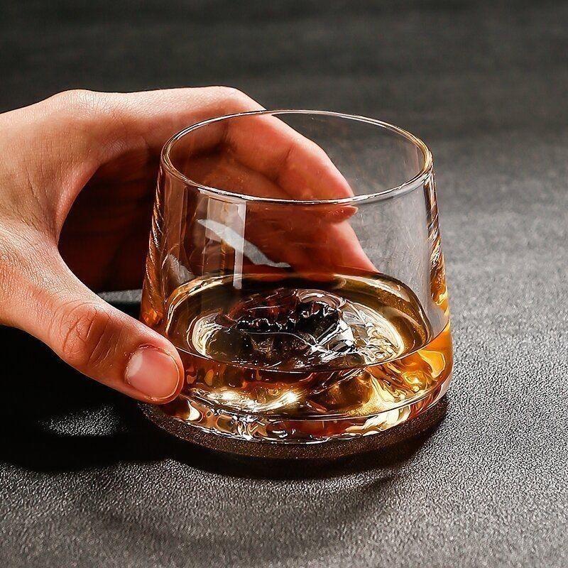 Crystal Glass Whiskey Cup, Japanese Liquor Glass, Clear Iceberg Glass, Suitable for Vodka, Liqueur, Tequila, Shochu, Cocktail