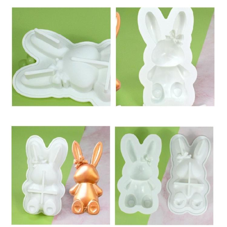 Manuelle Kuchenform Schleife Kaninchen Dekor Kerzenform für DIY Dekoration Herstellung Seife